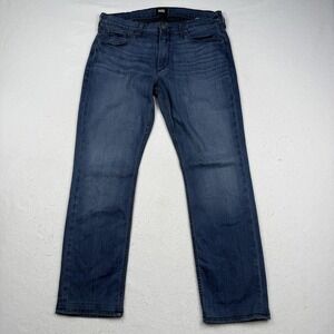 Paige Federal Jeans Mens 33x29 Medium Wash Blue Slim Straight Denim Made USA
